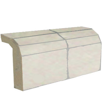 Mosaic House Moroccan tile Metro Flat Bullnose 1 White  solid zellige, mosaic, zellij, bullnose, trim, glaze, quarter round 